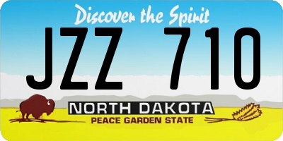 ND license plate JZZ710