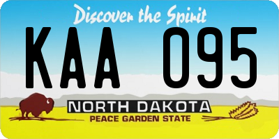 ND license plate KAA095