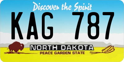 ND license plate KAG787