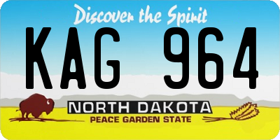 ND license plate KAG964