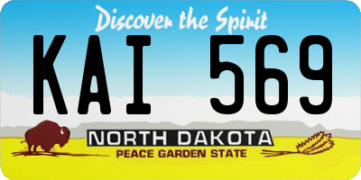 ND license plate KAI569