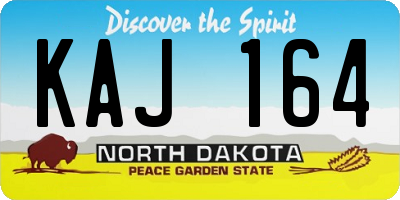 ND license plate KAJ164