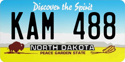 ND license plate KAM488