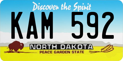 ND license plate KAM592