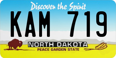 ND license plate KAM719
