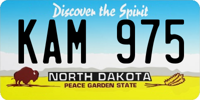 ND license plate KAM975