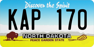 ND license plate KAP170