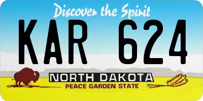 ND license plate KAR624