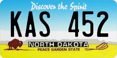ND license plate KAS452