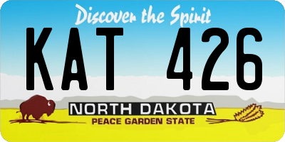 ND license plate KAT426