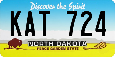 ND license plate KAT724