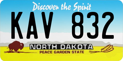 ND license plate KAV832