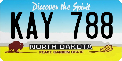 ND license plate KAY788