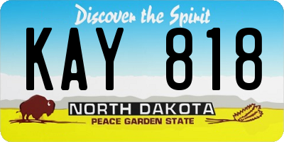 ND license plate KAY818