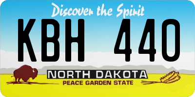 ND license plate KBH440