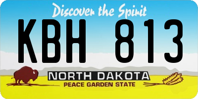 ND license plate KBH813