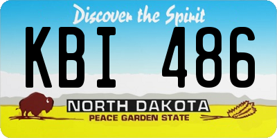 ND license plate KBI486