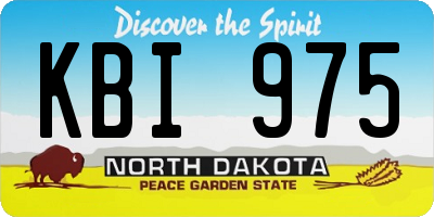 ND license plate KBI975