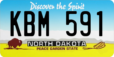ND license plate KBM591