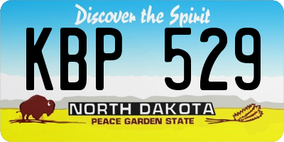 ND license plate KBP529