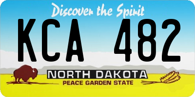 ND license plate KCA482