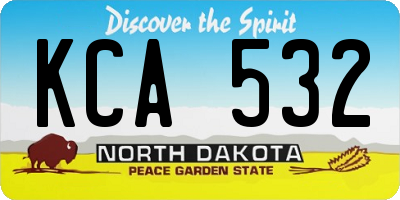 ND license plate KCA532