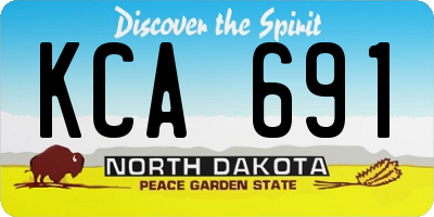 ND license plate KCA691