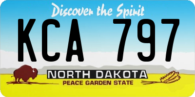 ND license plate KCA797