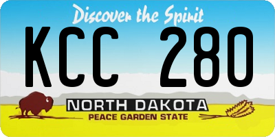 ND license plate KCC280