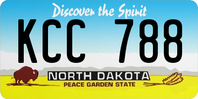 ND license plate KCC788