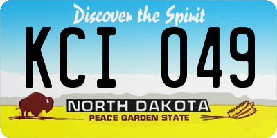 ND license plate KCI049