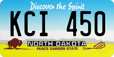 ND license plate KCI450