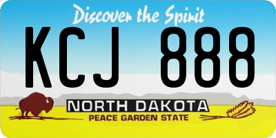 ND license plate KCJ888