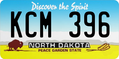 ND license plate KCM396