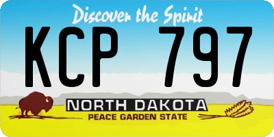 ND license plate KCP797