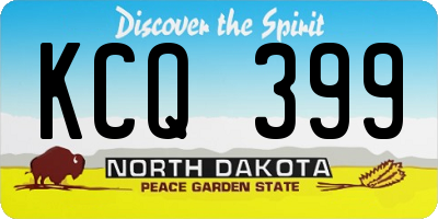 ND license plate KCQ399