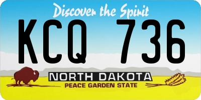 ND license plate KCQ736