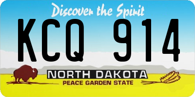 ND license plate KCQ914