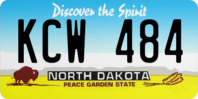 ND license plate KCW484