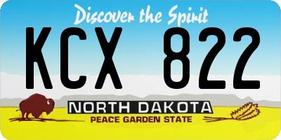 ND license plate KCX822