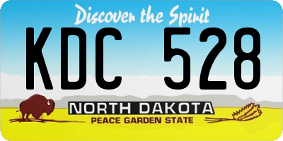 ND license plate KDC528