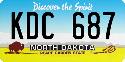ND license plate KDC687