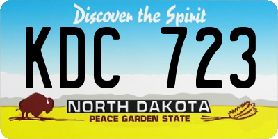 ND license plate KDC723