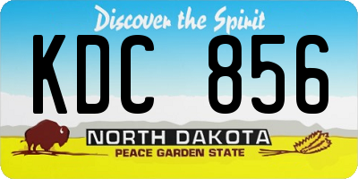ND license plate KDC856