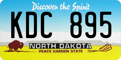 ND license plate KDC895