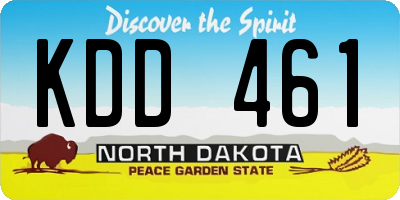 ND license plate KDD461