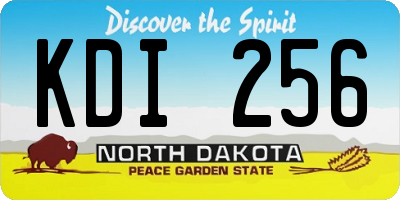 ND license plate KDI256