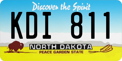 ND license plate KDI811