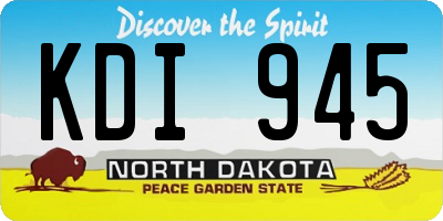 ND license plate KDI945