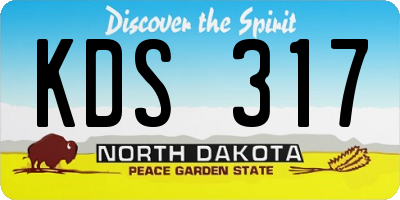 ND license plate KDS317